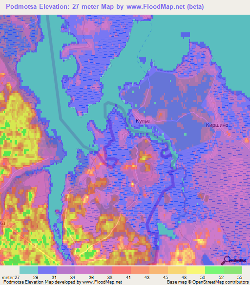 Podmotsa,Estonia Elevation Map