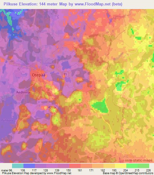 Pilkuse,Estonia Elevation Map