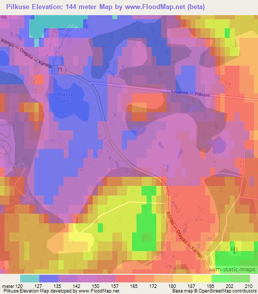 Pilkuse,Estonia Elevation Map