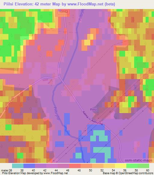 Piilsi,Estonia Elevation Map