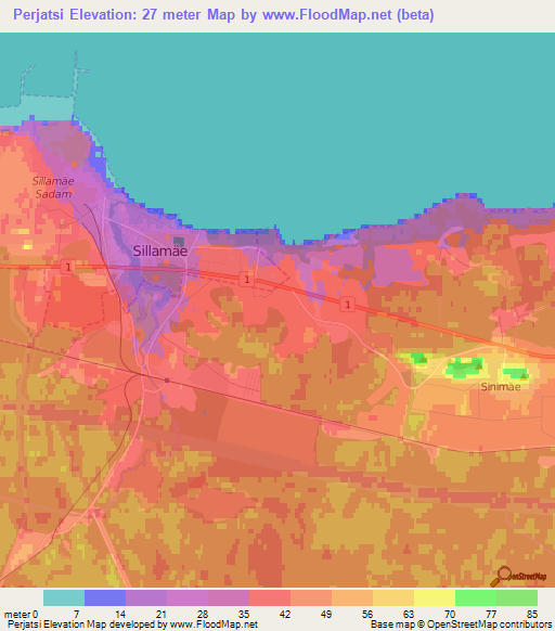 Perjatsi,Estonia Elevation Map
