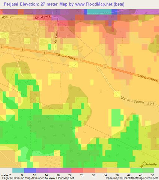 Perjatsi,Estonia Elevation Map