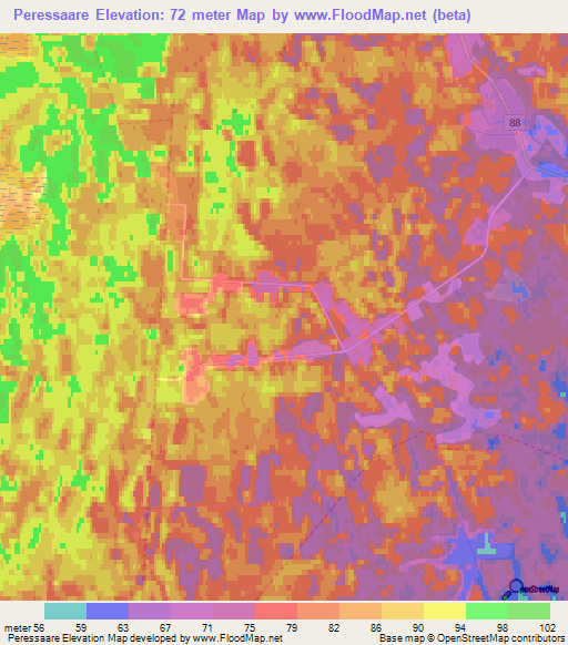 Peressaare,Estonia Elevation Map