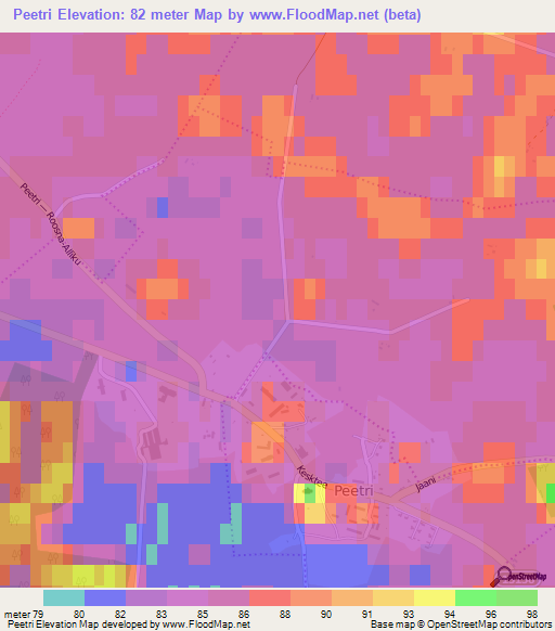 Peetri,Estonia Elevation Map