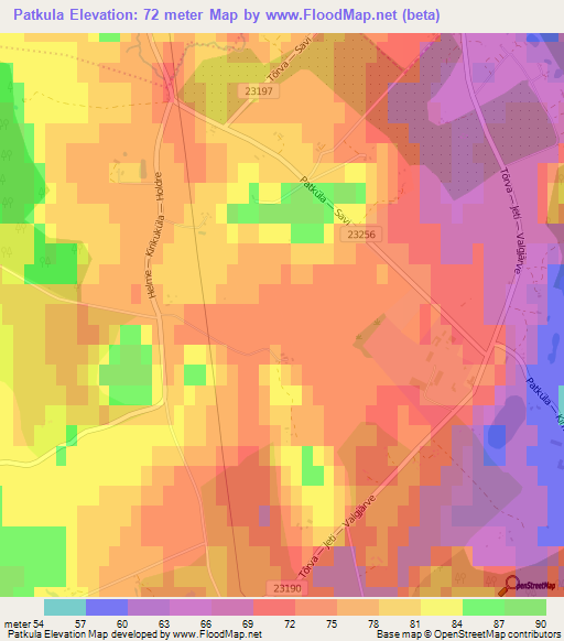 Patkula,Estonia Elevation Map