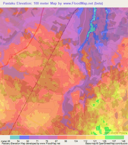 Pastaku,Estonia Elevation Map