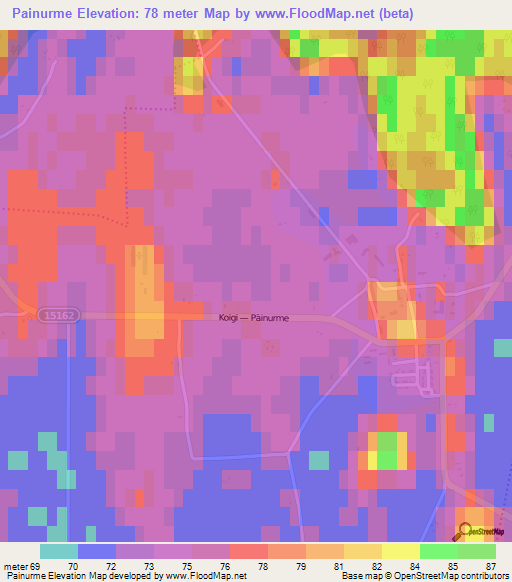 Painurme,Estonia Elevation Map