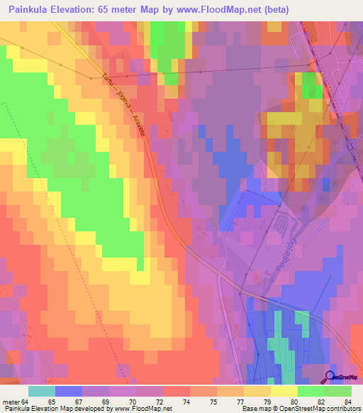 Painkula,Estonia Elevation Map