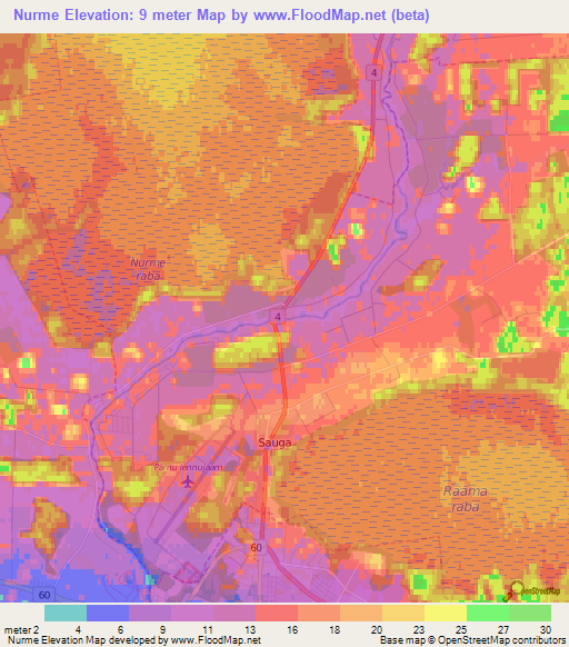 Nurme,Estonia Elevation Map