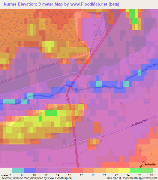 Nurme,Estonia Elevation Map