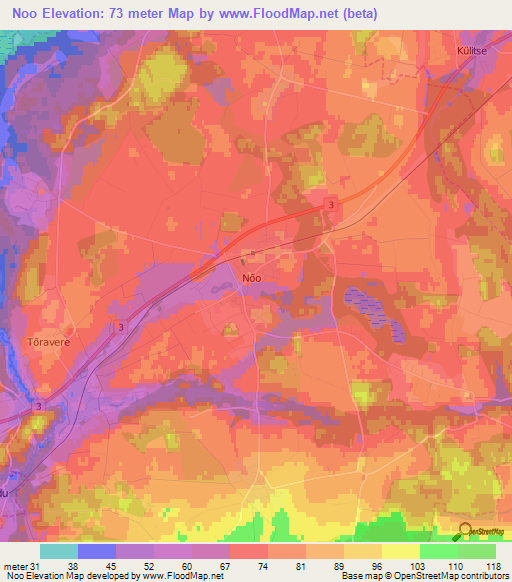 Noo,Estonia Elevation Map
