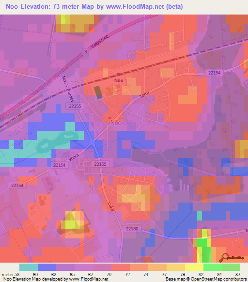 Noo,Estonia Elevation Map