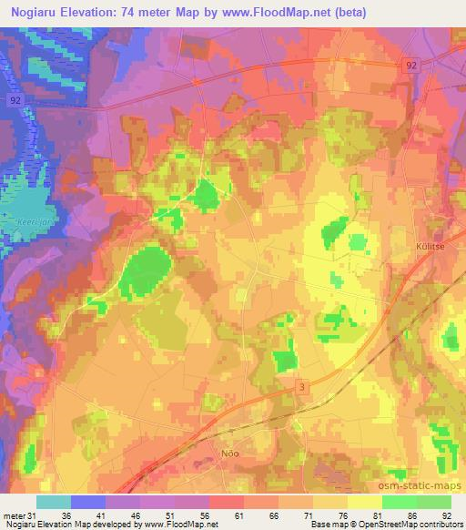 Nogiaru,Estonia Elevation Map