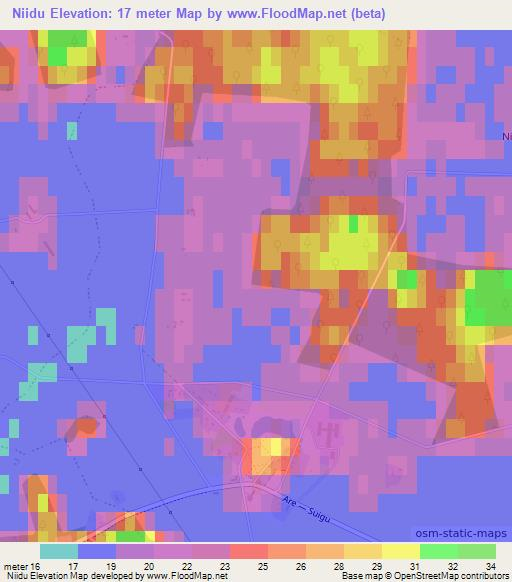 Niidu,Estonia Elevation Map