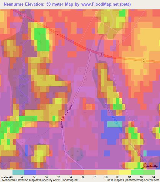 Neanurme,Estonia Elevation Map