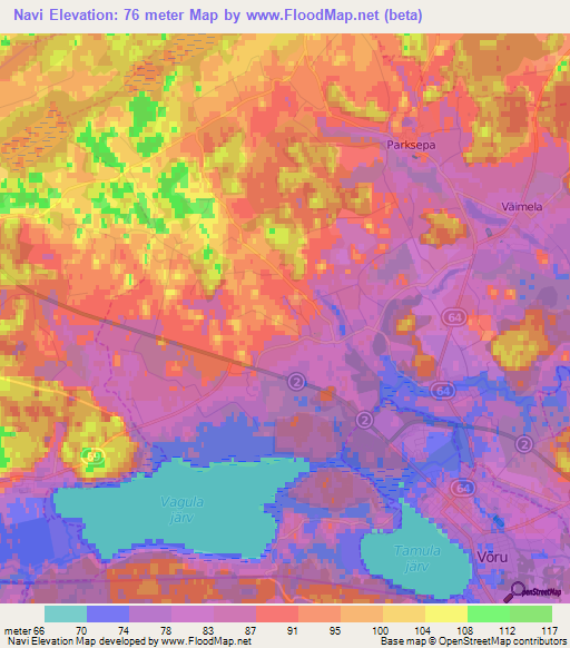 Navi,Estonia Elevation Map