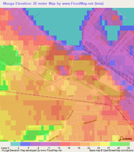 Muuga,Estonia Elevation Map