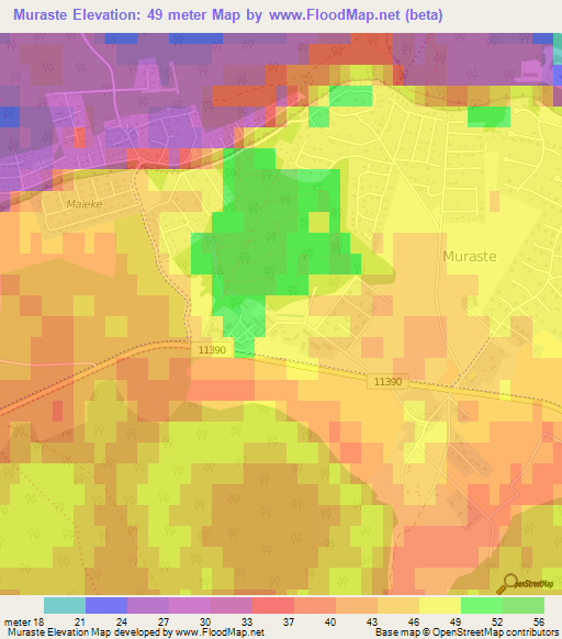 Muraste,Estonia Elevation Map