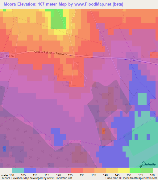 Moora,Estonia Elevation Map