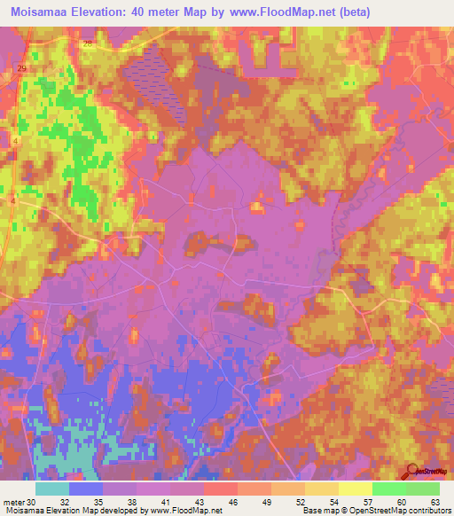 Moisamaa,Estonia Elevation Map