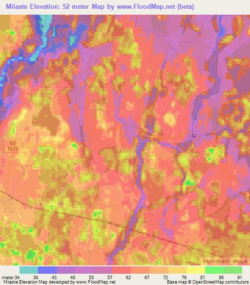 Miiaste,Estonia Elevation Map