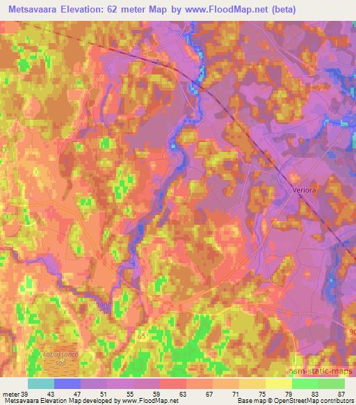 Metsavaara,Estonia Elevation Map