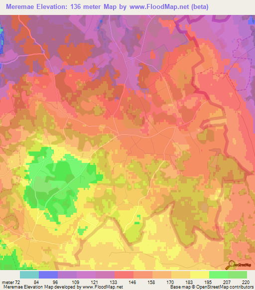 Meremae,Estonia Elevation Map