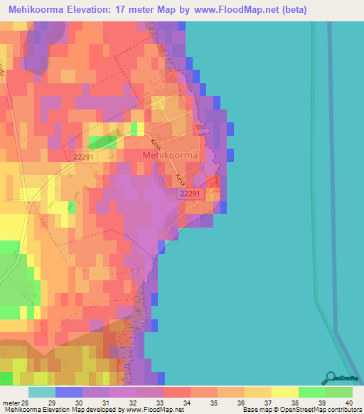 Mehikoorma,Estonia Elevation Map