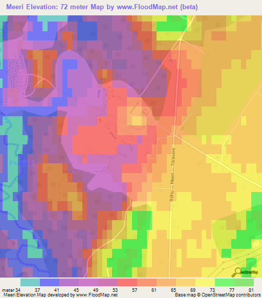 Meeri,Estonia Elevation Map