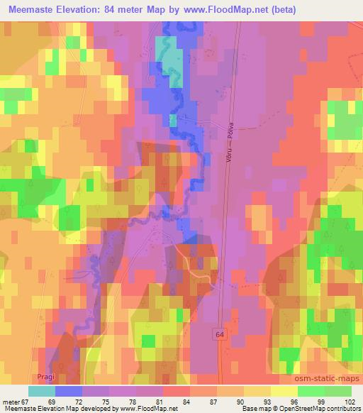 Meemaste,Estonia Elevation Map
