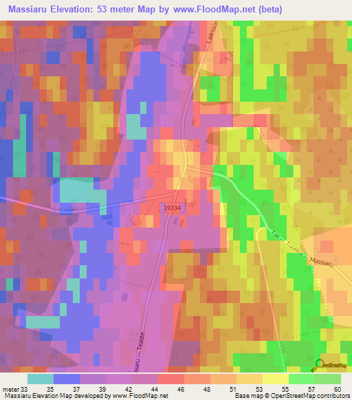 Massiaru,Estonia Elevation Map