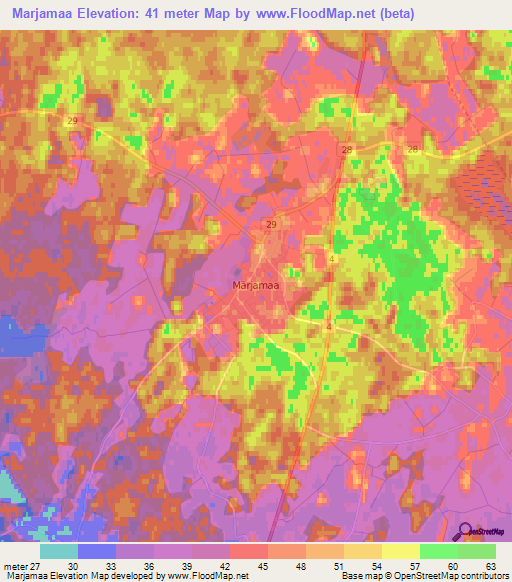 Marjamaa,Estonia Elevation Map