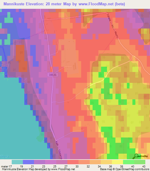 Mannikuste,Estonia Elevation Map