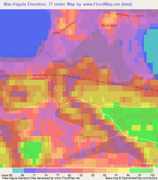 Mae-Vagula,Estonia Elevation Map