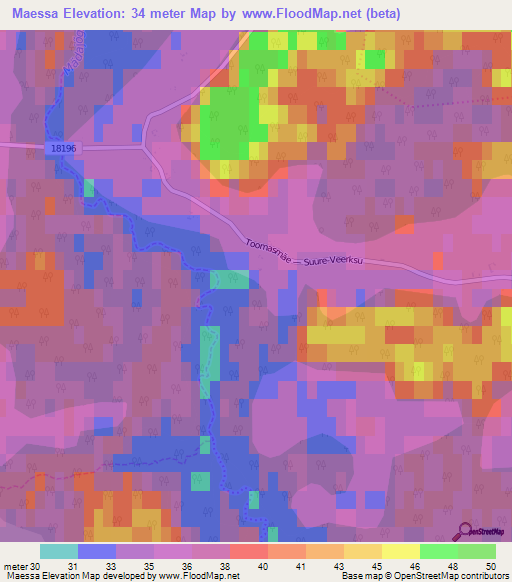 Maessa,Estonia Elevation Map