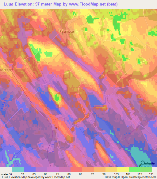 Luua,Estonia Elevation Map