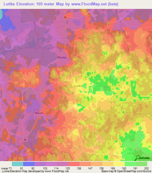 Lutike,Estonia Elevation Map
