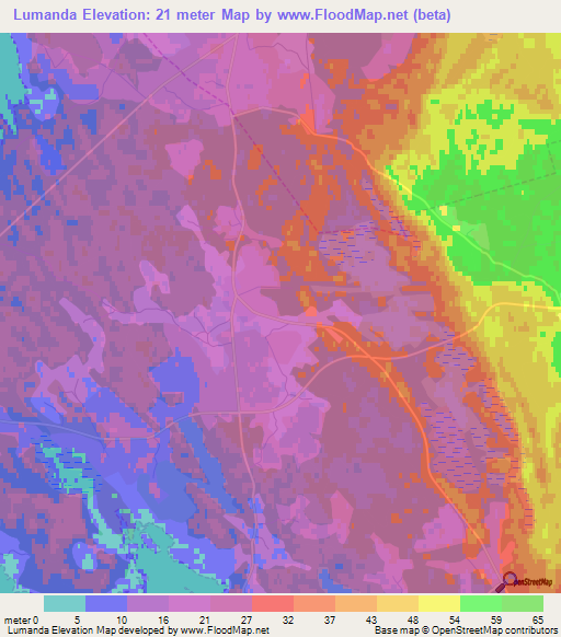 Lumanda,Estonia Elevation Map
