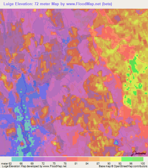 Luige,Estonia Elevation Map