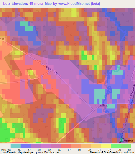 Lota,Estonia Elevation Map