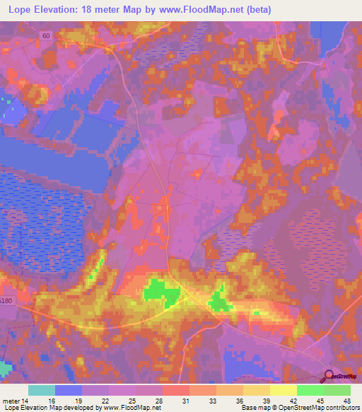 Lope,Estonia Elevation Map