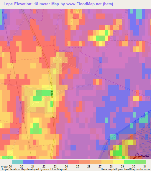 Lope,Estonia Elevation Map