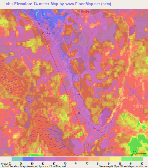 Lohu,Estonia Elevation Map