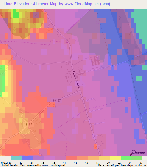 Linte,Estonia Elevation Map
