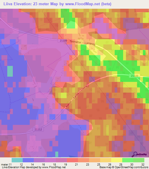 Liiva,Estonia Elevation Map