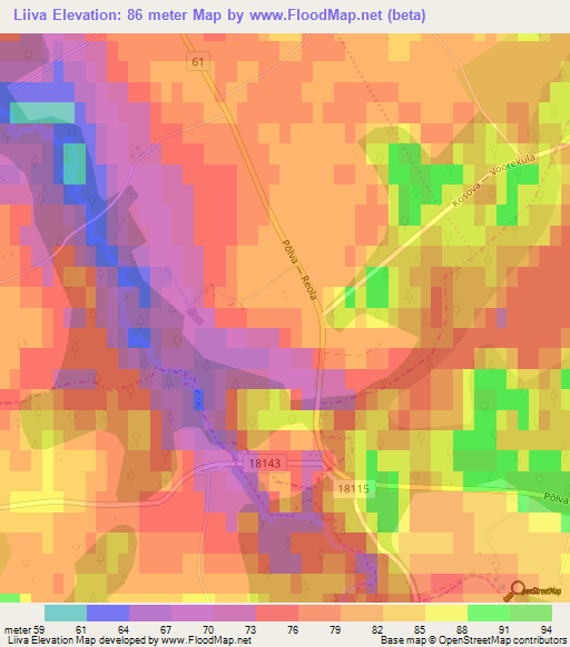 Liiva,Estonia Elevation Map