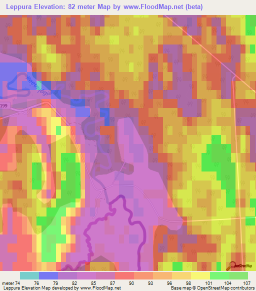 Leppura,Estonia Elevation Map