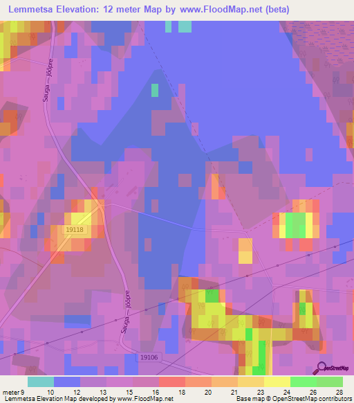 Lemmetsa,Estonia Elevation Map