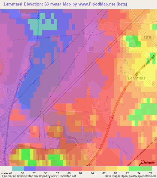 Lemmatsi,Estonia Elevation Map