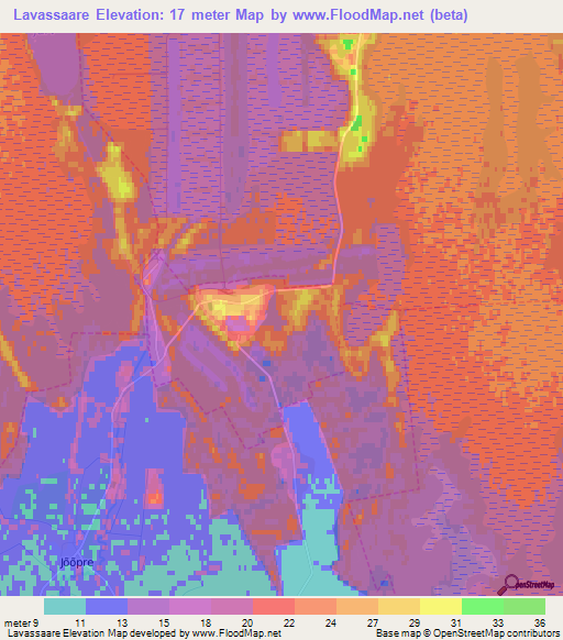 Lavassaare,Estonia Elevation Map